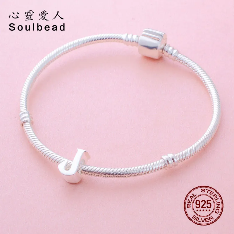 Женские браслеты подвески из стерлингового серебра 925 пробы с надписью Soulbead SS0485