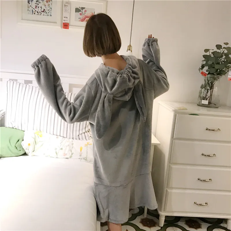 Новинка 2018 милое платье осенне зимнее женское японское свободное домашнее с