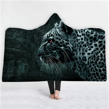 Королевский синий 3D цифровой типографский стиль динозавр животное с капюшоном одеяло семья одеяло детское одеяло толстый плед - Цвет: Королевский синий