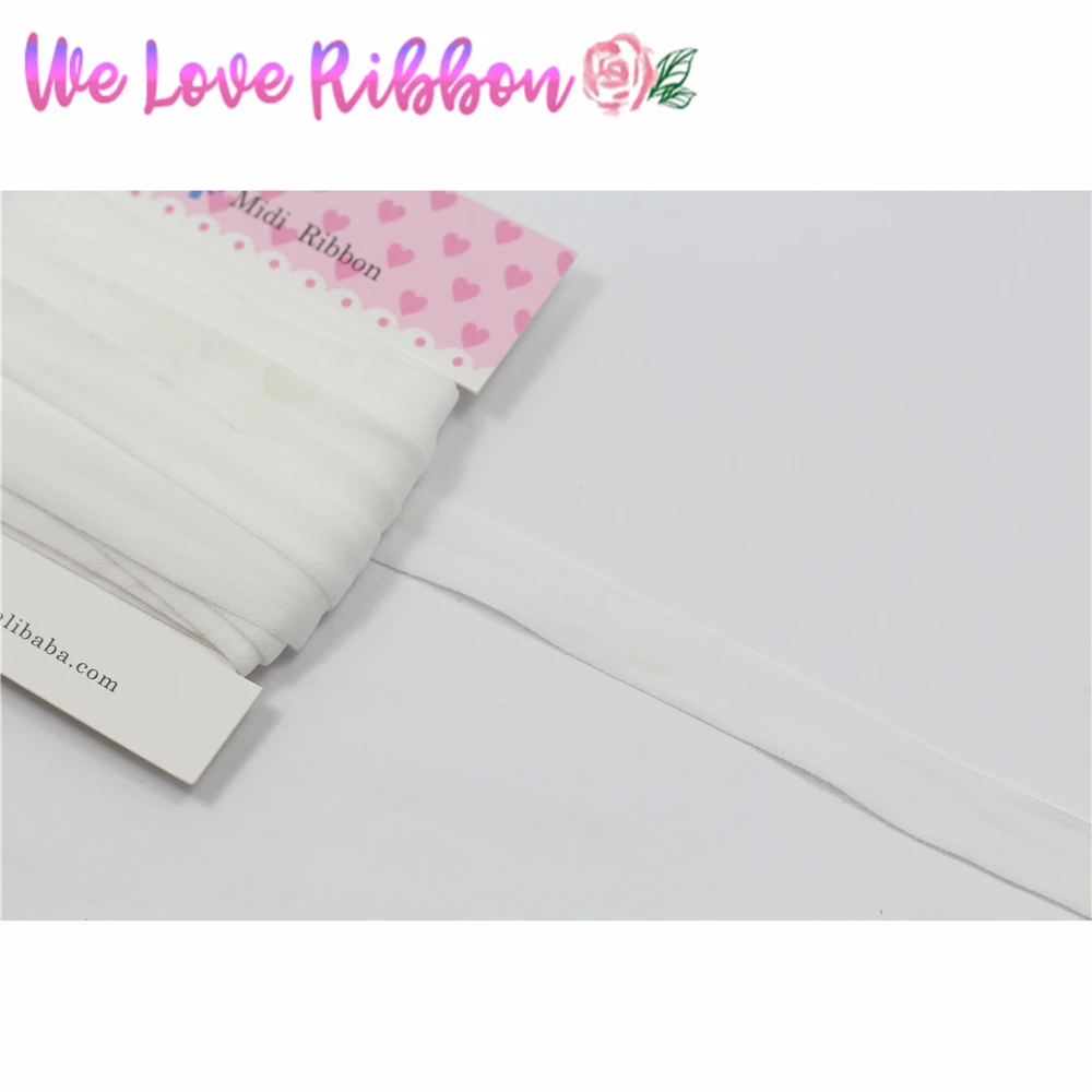 5/8 &quot16 мм белый матовый FOE Fold Over Elastic 10 ярдов/упаковка швейная тесьма эластичные DIY