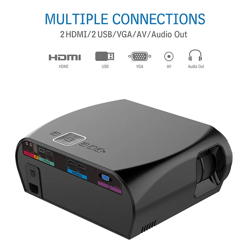 Оригинальный проектор VIVIBRIGHT GP100 3200 люмен 1 Гб + 8 Amlogic S905X MSTAR V69 Android 6 0 1080P HD с ЖК