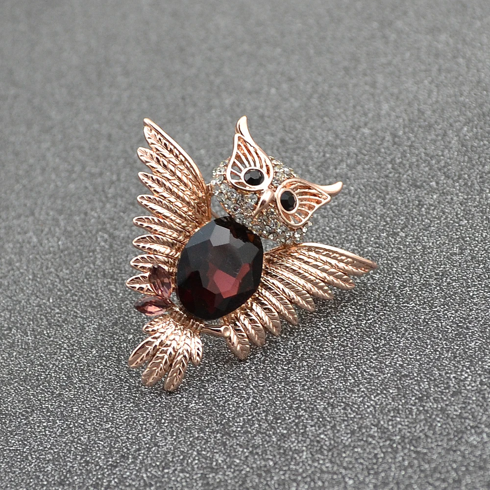 Zhen томоми милый сладкий темперамент животных Сова Кристалл шарф пряжки воротник