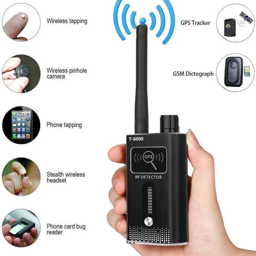 New Anti-Spy GPS Signal Lens RF Tracker WIFI GSM Bug Detector T-6000 2G 3G 4G Bug detector Signal Detector