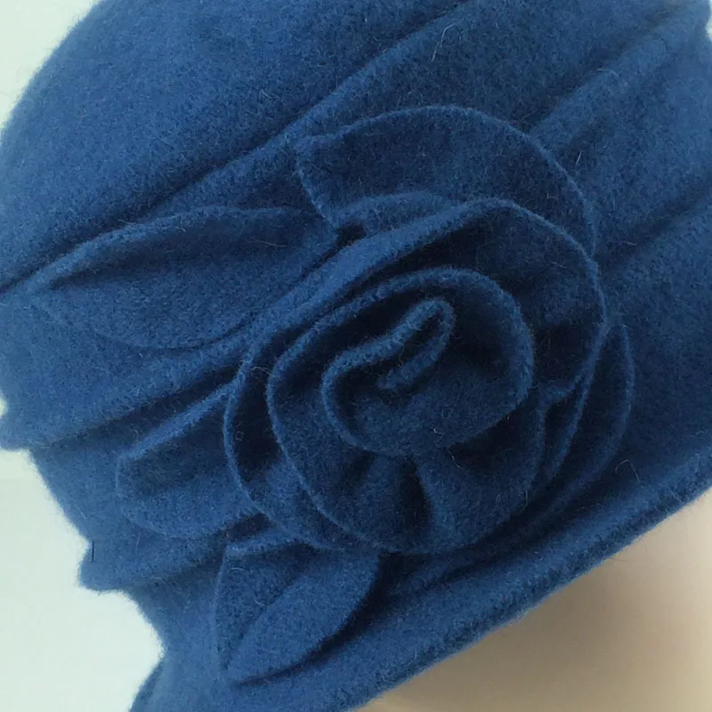 Женская винтажная фетровая шляпа однотонная теплая из 100% шерсти 6 цветов Осень