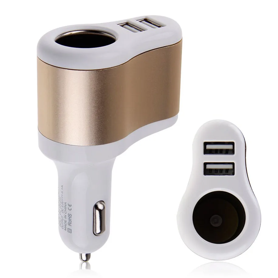 2017 Новинка 3.1A двойной 2 USB порта односторонний Автомобильный Прикуриватель