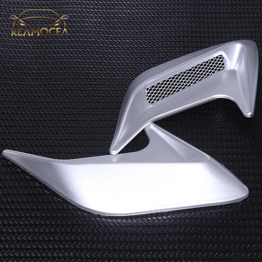 Reamocea 2 шт. Серебряная Автомобильная боковая решетка вентиляционного отверстия