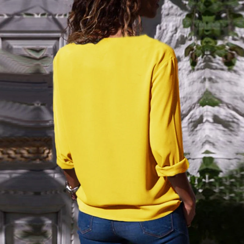 Женская блузка с длинным рукавом корейская мода Новое поступление 2020 Осенние