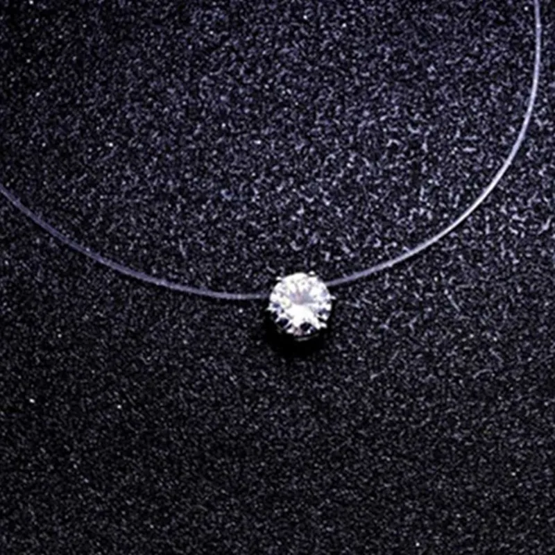 Ожерелье цепочка квадратной формы с 6 фианитами|Ожерелья подвеской| |