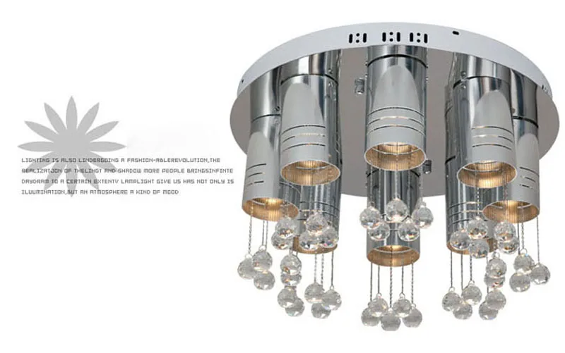 Современный минималистичный светодиодный потолочный светильник хрустальная
