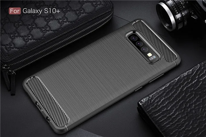 10 шт углеродного волокна Защитный ТПУ силиконовый чехол для samsung Galaxy S10 5G S10E S9 Plus S8 S7 S6 Edge Note 10 Pro 9 8 чехол для телефона