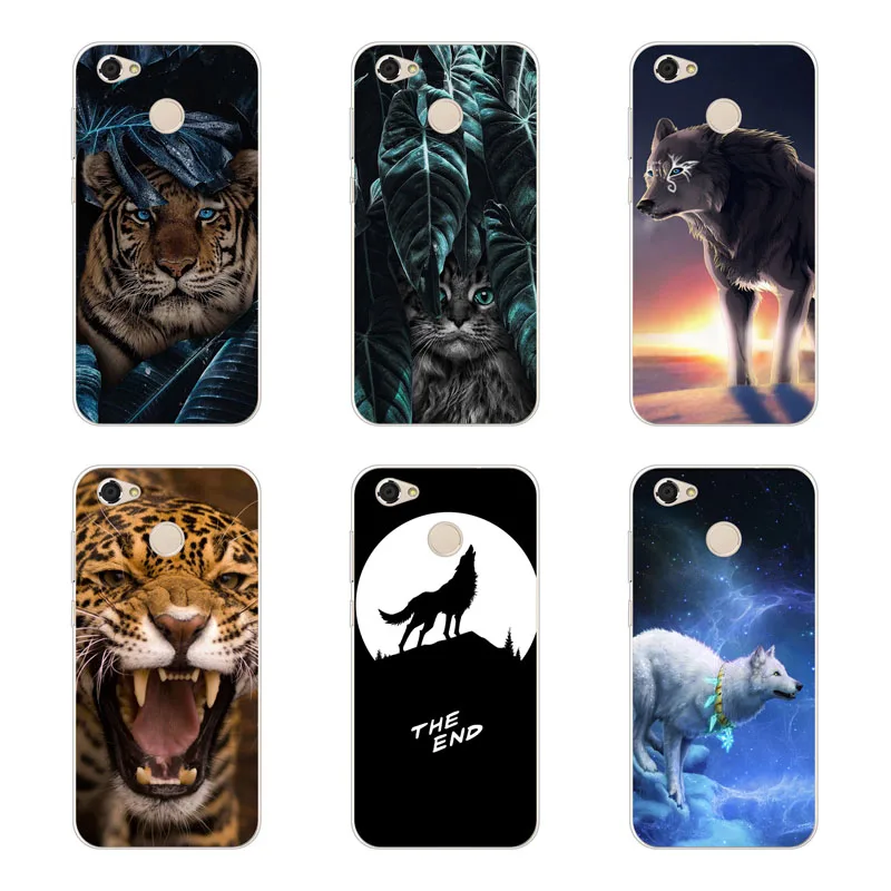 For zte blade a6 Case Silicon Wolf beast Painting Soft TPU Back Cover for A6 Protect Phone cases shell |