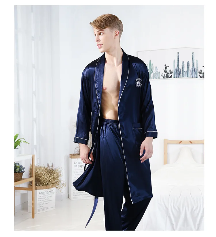 Новинка, мужской весенний халат, халат Yukata, мужское кимоно из вискозы, банное платье, ночная рубашка, одежда для сна, Пижама, Mujer, L-XXL