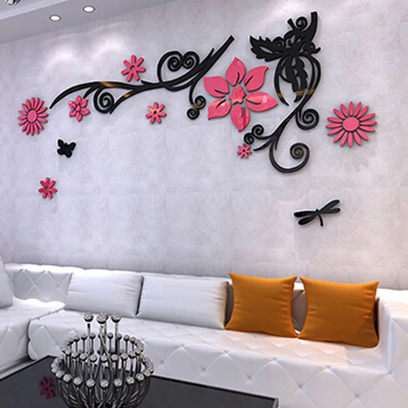 Красивые украшения для дома 3D акриловые наклейки DIY подарок ТВ фон Декор | Дом и