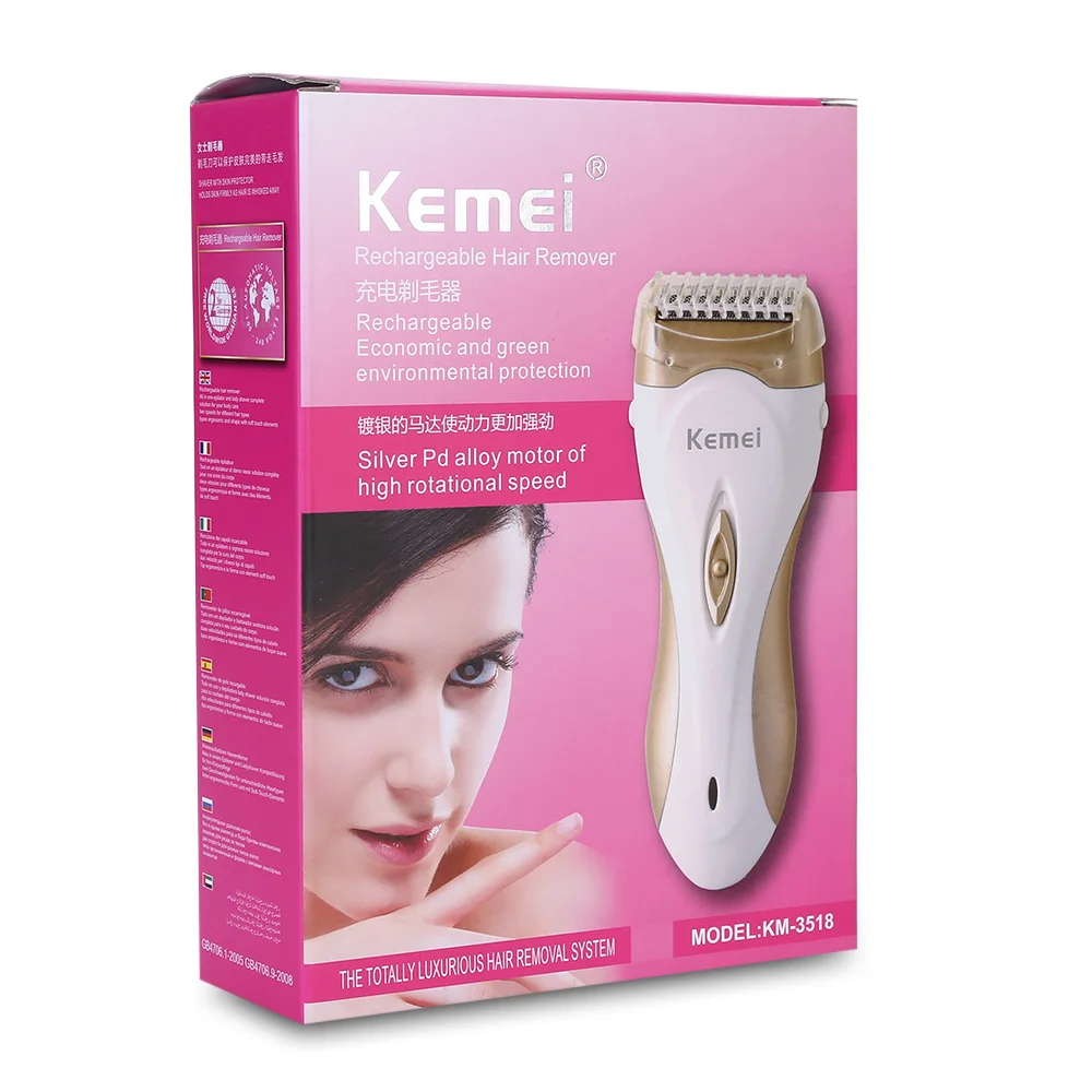 Kemei KM 3518 перезаряжаемая электрическая бритва для удаления волос скребковый