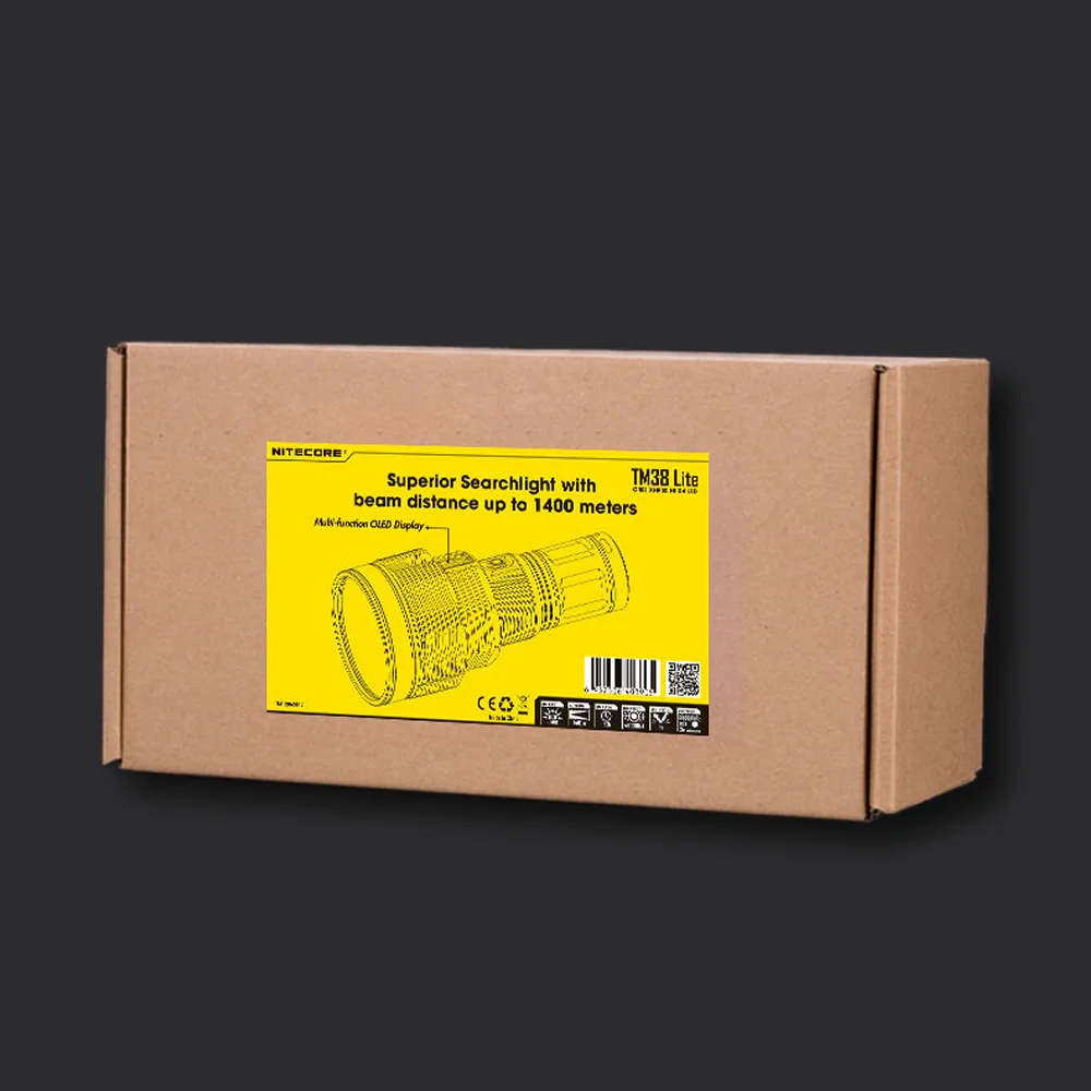 NITECORE TM38 Lite прожектора кри XHP35 HI D4 max 1800 люминесцентный перезаряжаемый фонарик луч
