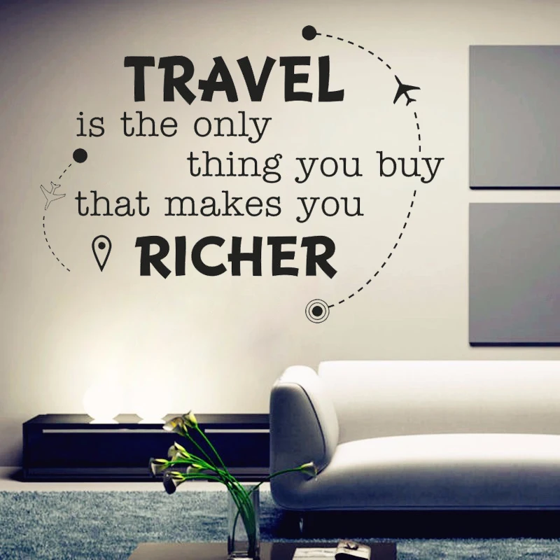 Дорожная виниловая наклейка на стену что делает вас более насыщенным цитатой