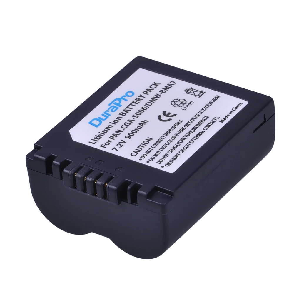 Durapro 1pc CGA-S006 DMW-BMA7 CGA S006 DMW BMA7 Rechargeable Camera Battery For Panasonic DMC FZ7 FZ8 FZ18 FZ28 FZ30 FZ35 FZ38 |