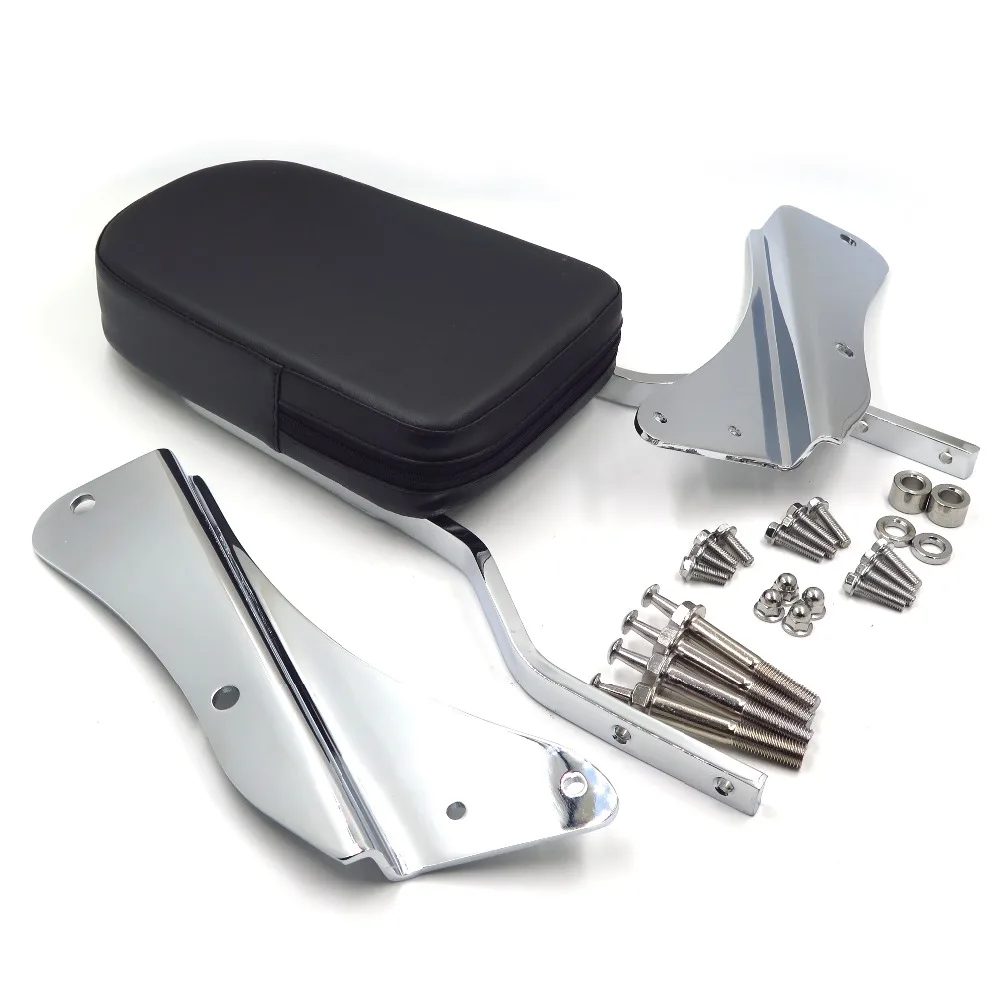 Хромированная спинка с черепом для 2001-2008 Honda Shadow Spirit 750 / VT750 2002 2003 2004 2005 Запчасти