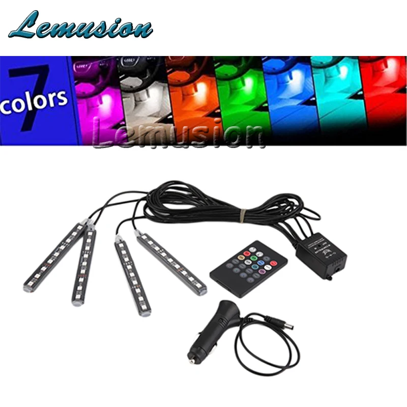 1Set Interior Car LED Neon Lamp For Seat Leon Audi A6 C6 VW Honda Accord Jeep Mazda 3 Skoda Octavia A5 Ford Focus 2 Accessories |