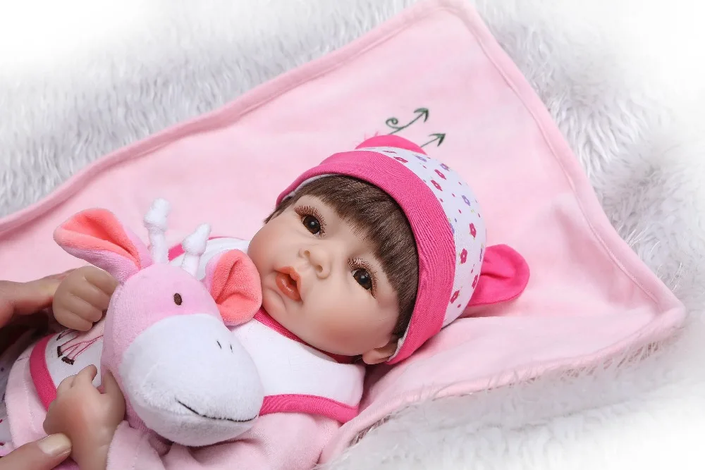 Детская Реалистичная силиконовая кукла реборн 22 дюйма|Куклы| |
