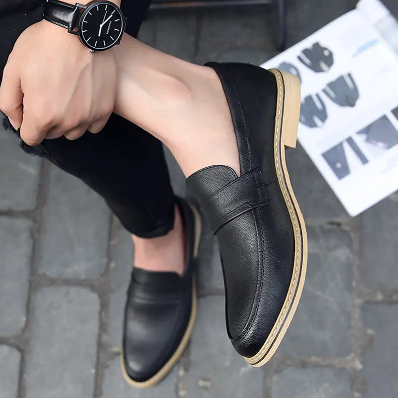 

Brogue Shoes Mens Shoes Casual Loafers Mens Business Shoes Fashion Man Black Shoes KA587
