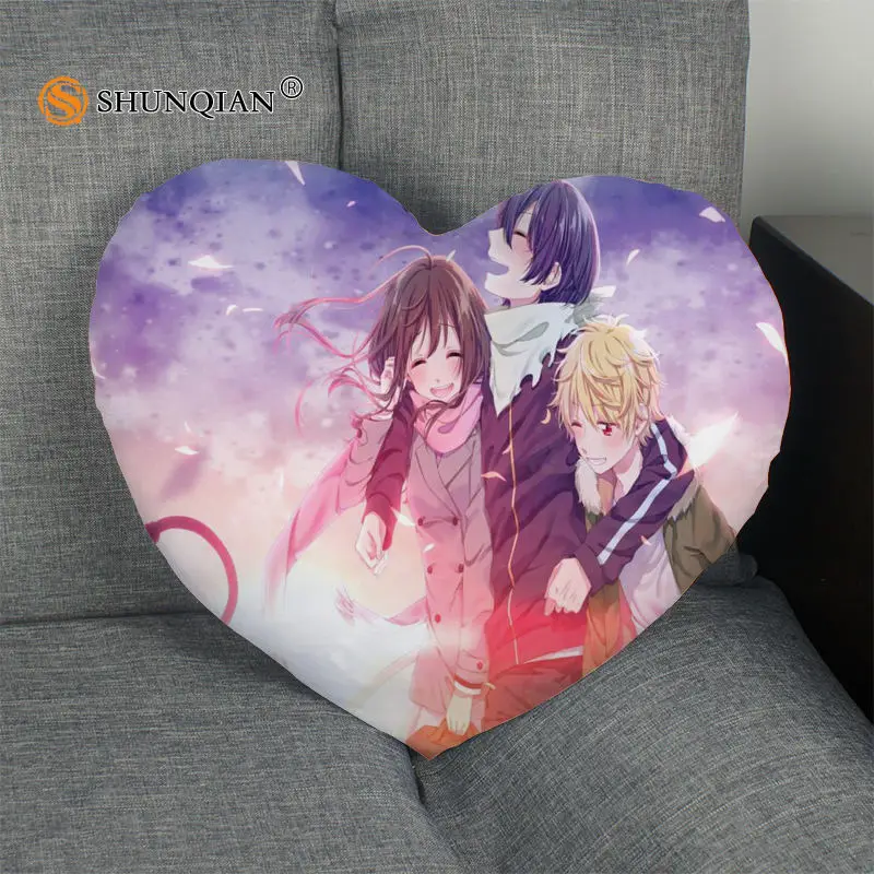 Горячая Распродажа Noragami сердце Форма Наволочка на заказ молния только покрыть