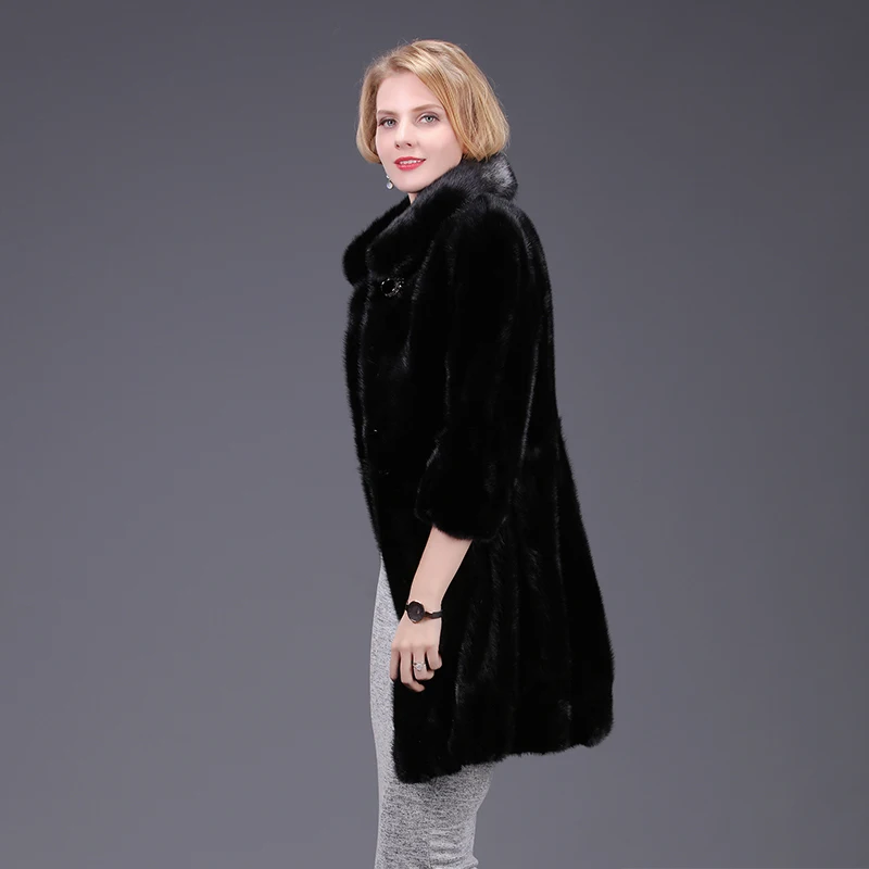 

2021women's new mink fur coat, real mink fur coat, thick fur winter warm fashion European and American women street style