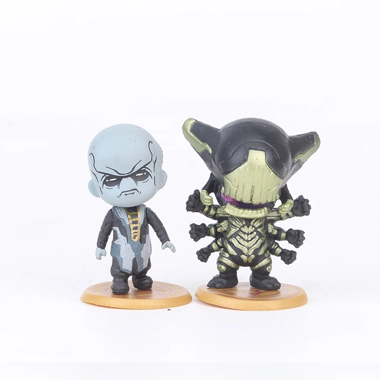6 шт./компл. Marvel Thanos &amp Corvus Glaive Proxima Midnight Ebony Maw супергигантский черный гном милая