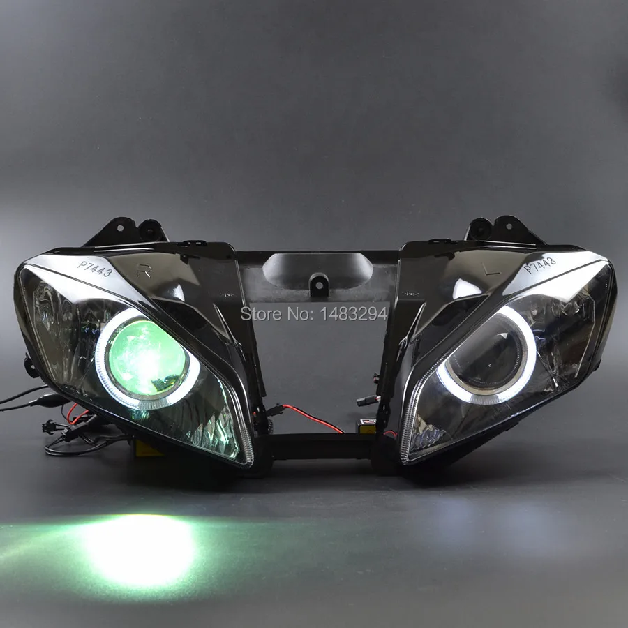Модифицированные белые ангельские глазки для проектора Yamaha YZF R6 2006 2007|custom projector