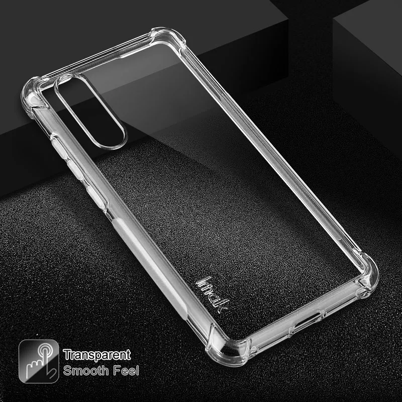Чехол IMAK для Sharp Aquos S2 крышка с защитой от падения защита, подушка безопасности крышка для Sharp Aquos S2 Высокое качество Мягкий ТПУ чехол - Цвет: Прозрачный