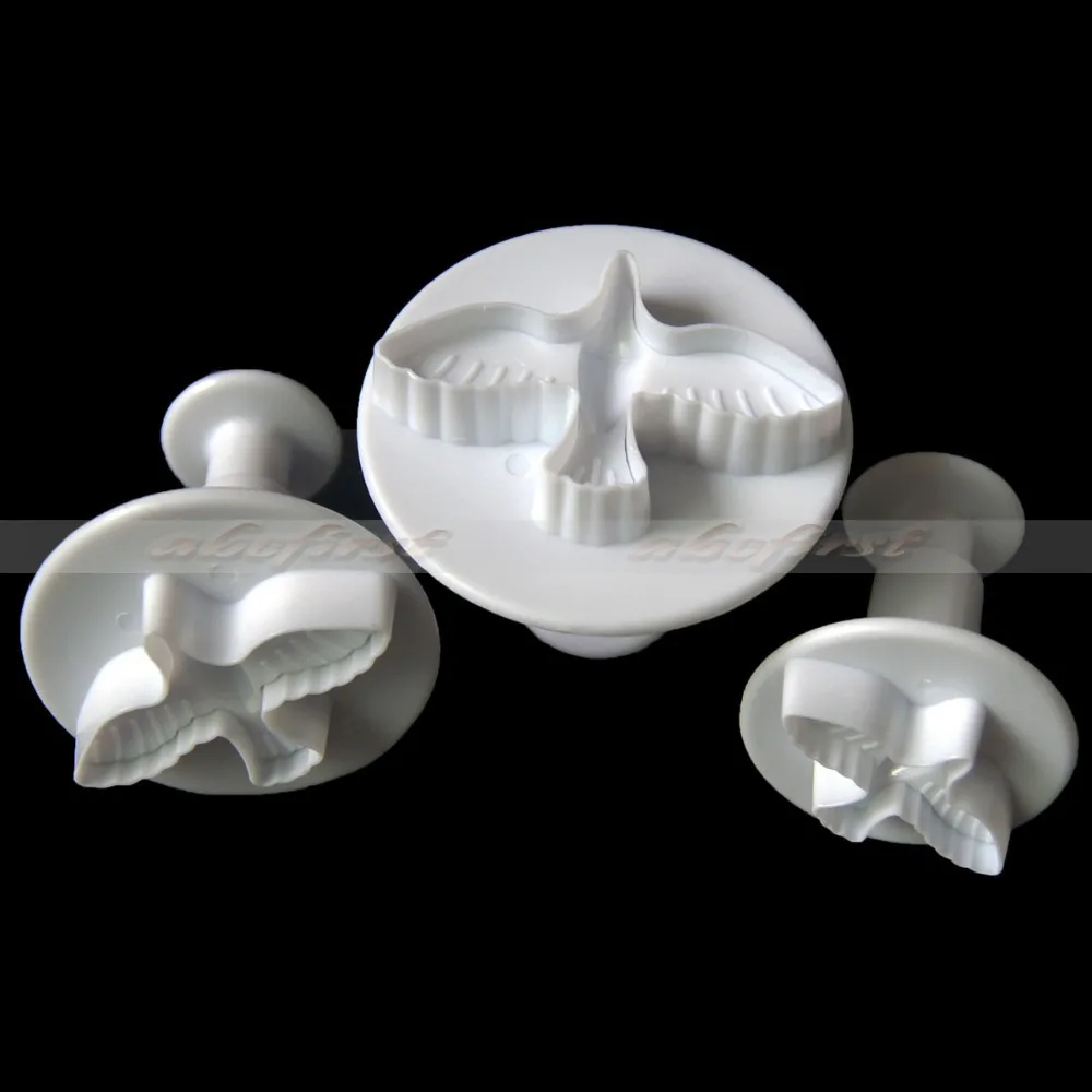 Комплект из 3 предметов милый голуби торт Fondant (сахарная) резец плунжера
