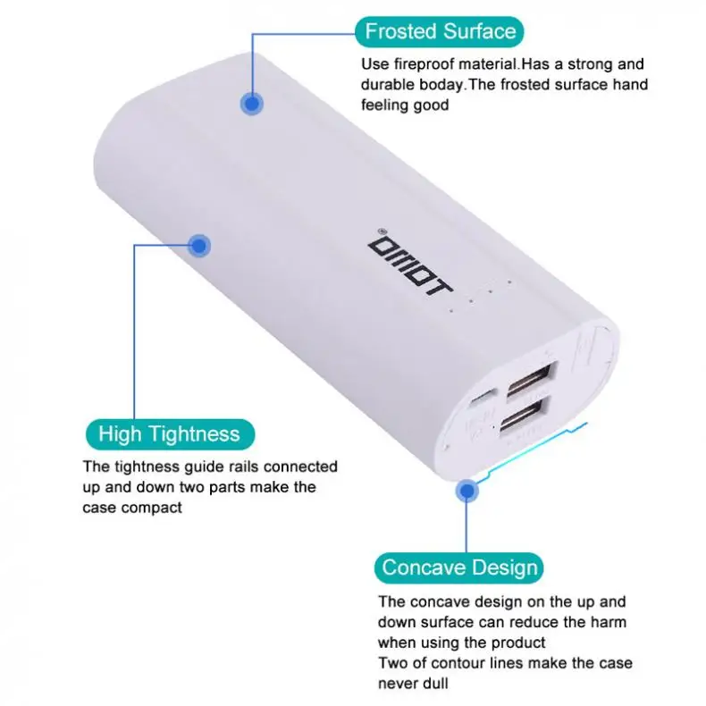 Умное зарядное устройство TOMO P2 с двумя USB-портами и поддержкой 18650 аккумуляторов |
