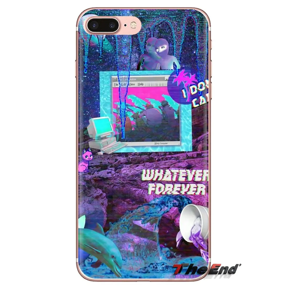 Мягкие прозрачные чехлы для Samsung Galaxy S3 S4 S5 Mini S6 S7 Edge S8 S9 S10 Plus Note 3 4 5 8 9 эстетика vaporwave
