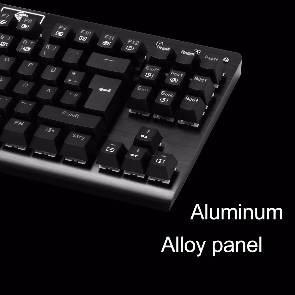 Механическая игровая клавиатура Z77 UK Layout TKL RGB со светодиодной подсветкой, игровая клавиатура с защитой от привидения, 88 клавиш, синие переключатели
