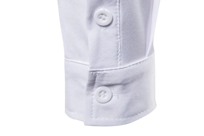 Для мужчин стильный воротник стойка рубашка с вышивкой длинными рукавами Chemise Homme