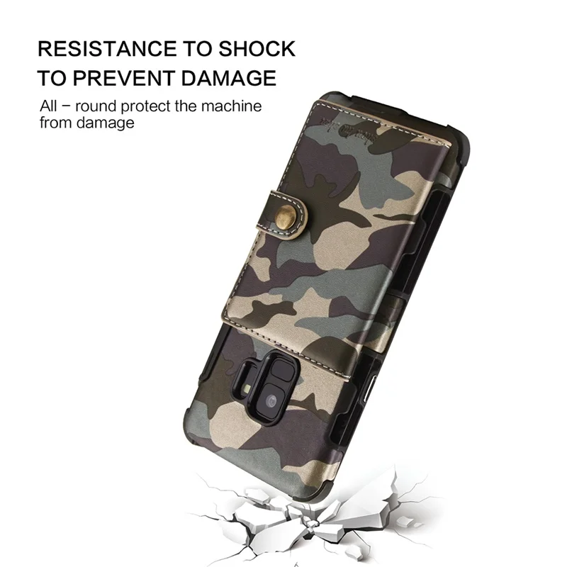 Case For Samsung Galaxy S9 Cover Plus luxury Camouflage Card slot Wallet bags Soft case for kimTHmall | Мобильные телефоны и