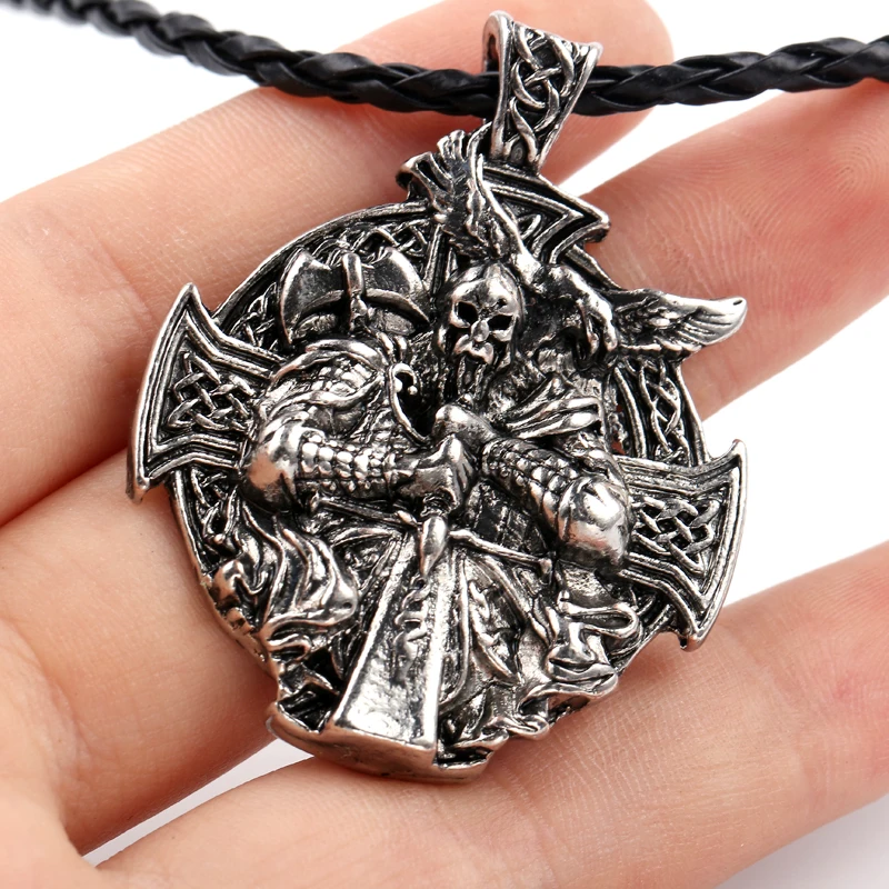 Крутой череп викинга mjolnir Кулон Голова козы Череп Шарм мужское ожерелье Valknot