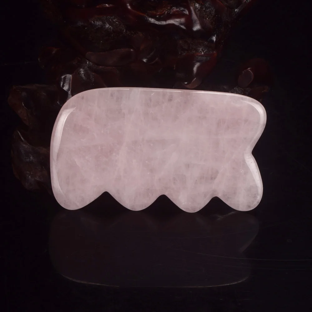 Натуральный розовый кварц в форме расчески Китайская традиционная забота о