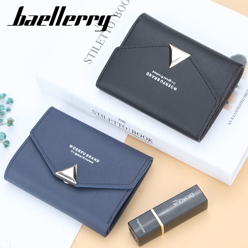 Модный кожаный кошелек Baellerry для женщин Дамский короткий бумажник с кредитницей