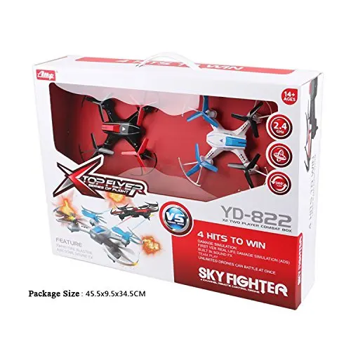

Attop Sky Fighter YD-822 2,4 ГГц 4CH 6-осевой гироскоп RTF RC Квадрокоптер боевой беспилотник с инфракрасной боевой функцией