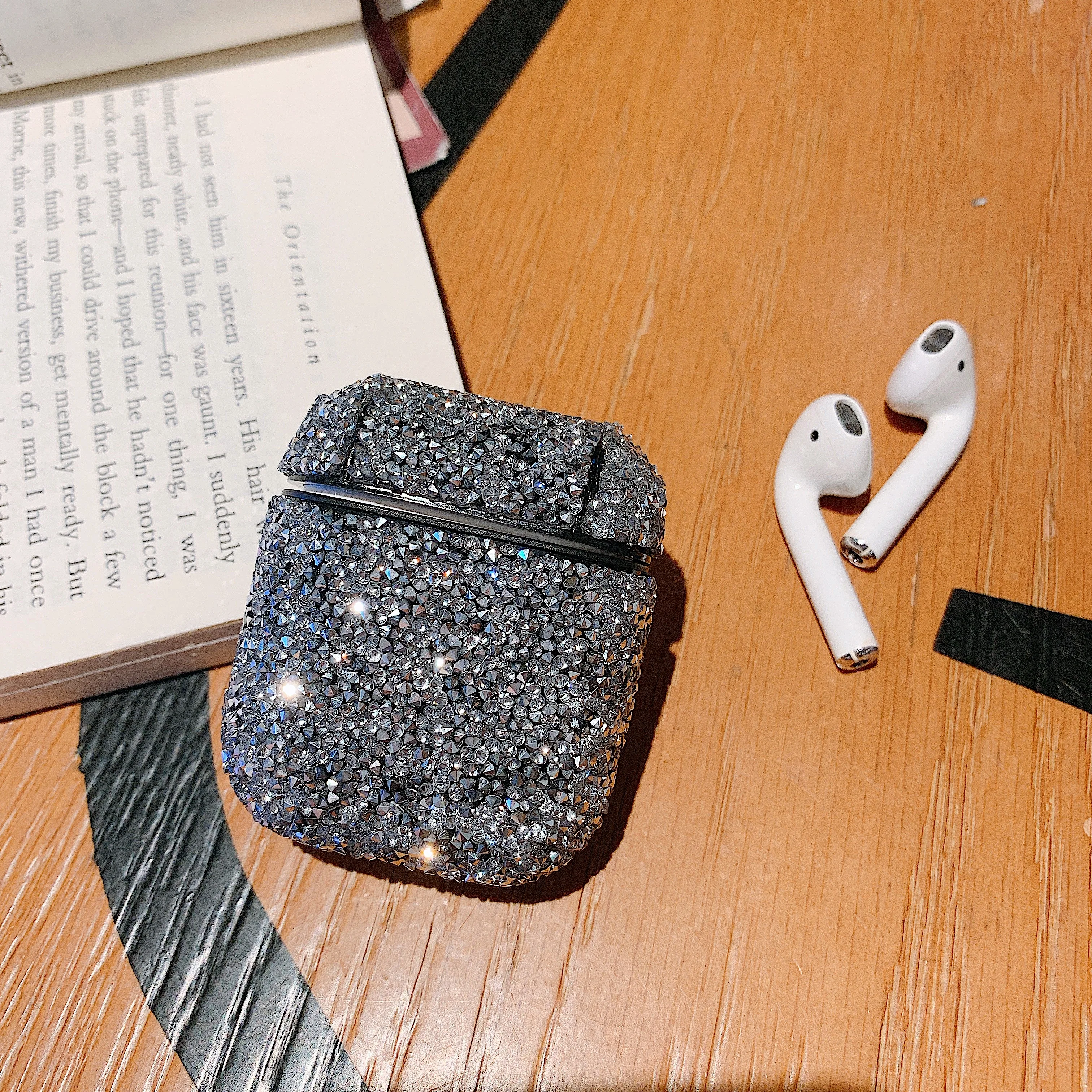 Чехол Блестящий Стразы для Apple Airpods 1 2 беспроводные Bluetooth наушники Роскошный чехол