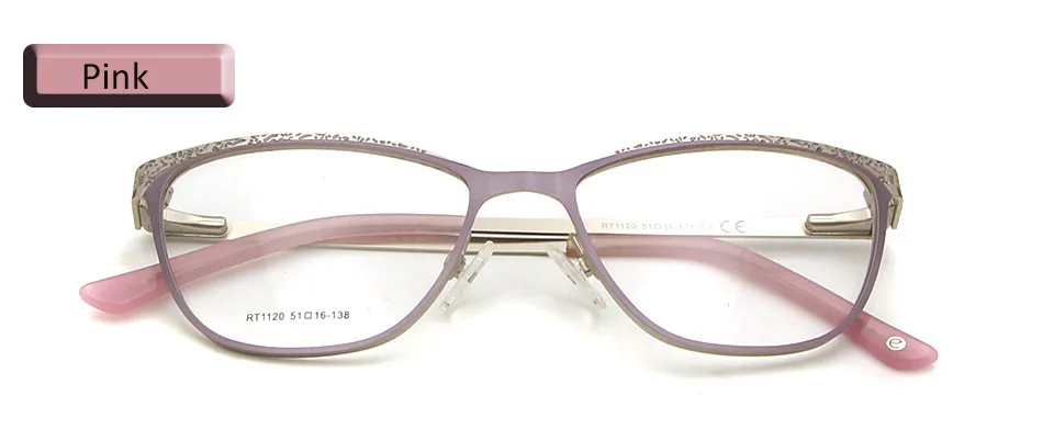 eyewear pink Сплав сверхлегкие женские модные кошачьи оправы для очков оптическая Оправа очков для близорукости женские роскошные очки для чтения Oculos De Grau Feminino - Цвет оправы: eyewear pink