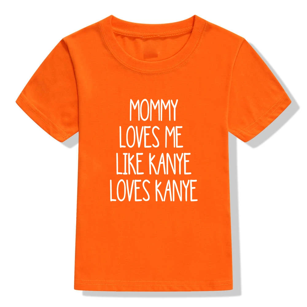 Mommy Loves Me/стильные футболки; летняя Милая Детская футболка с короткими рукавами; модные крутые топы для детей; футболки для малышей; футболка с рисунком - Цвет: 47C2-KSTOG-