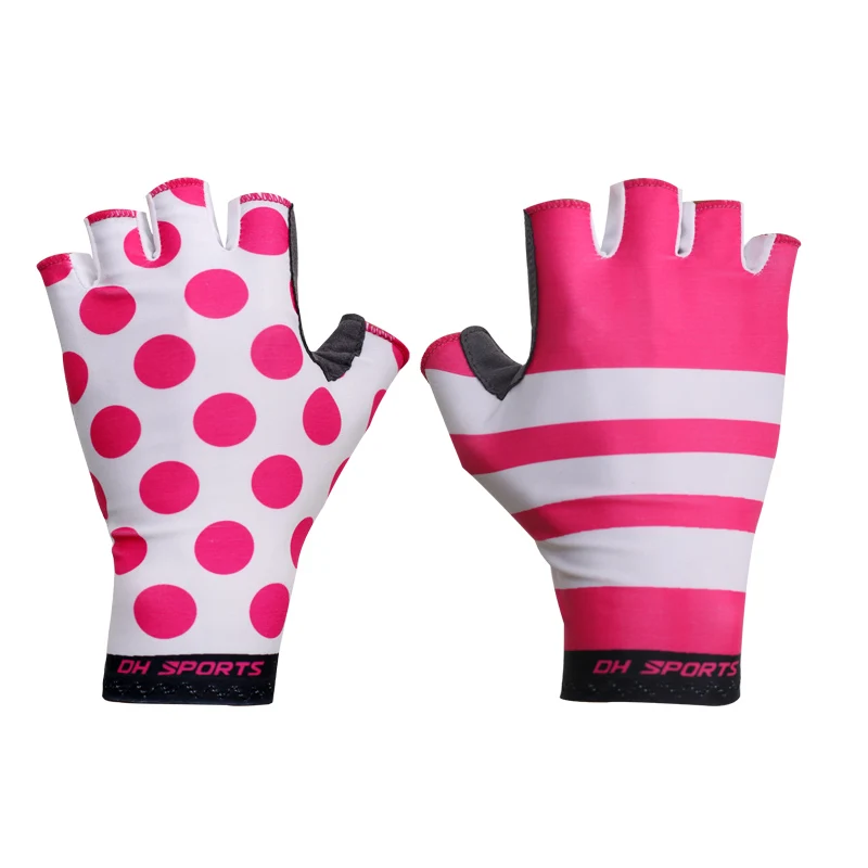 Pink Black DH спортивные перчатки для велоспорта, велосипедные перчатки с полупальцами, противоударные дышащие перчатки для горного велосипеда, Мужская индивидуальная одежда для велоспорта - Цвет: Pink Black