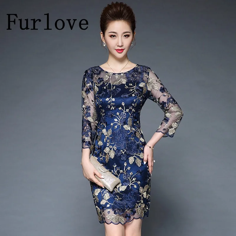 Роскошные кружево платье с вышивкой для женщин летние Винтаж Penlic тонкий мини