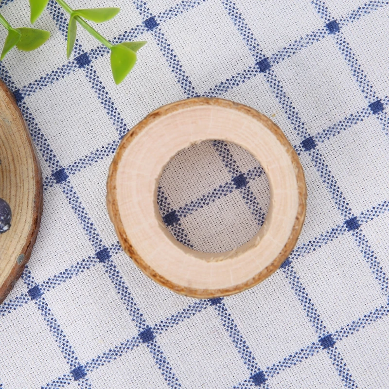 Smooth Wood Napkin Ring Fabrics Holder Rustic For Wedding Party Table Decor Gift | Дом и сад
