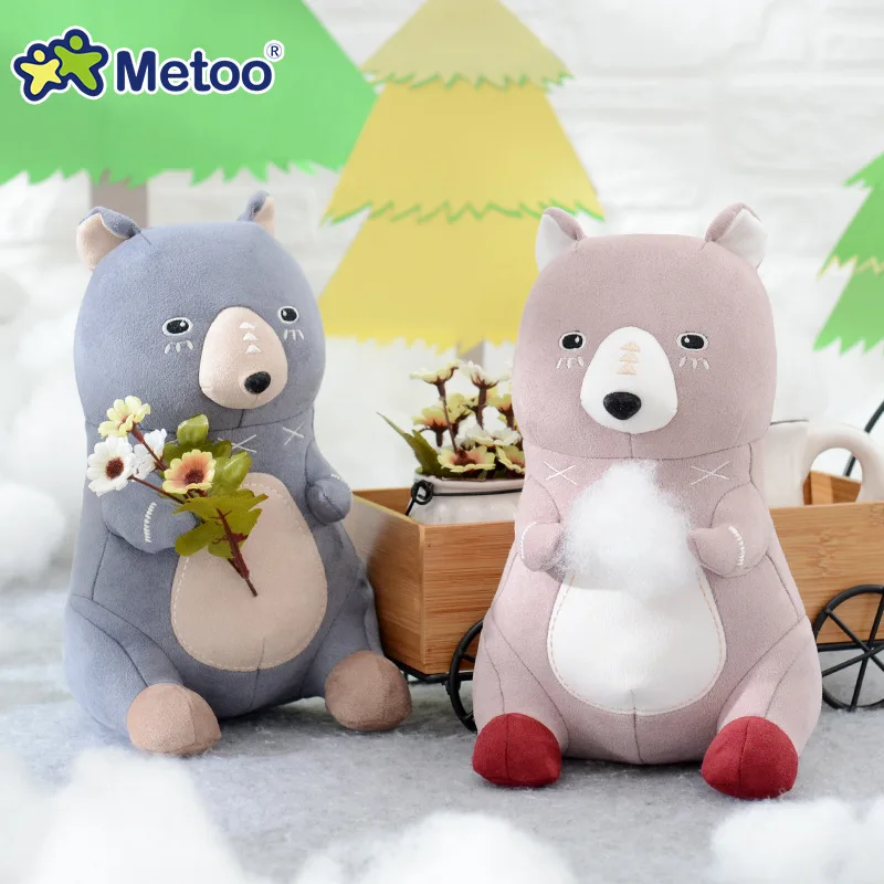 Metoo мультфильм милые плюшевые лесных животных Куклы и игрушки для девочек
