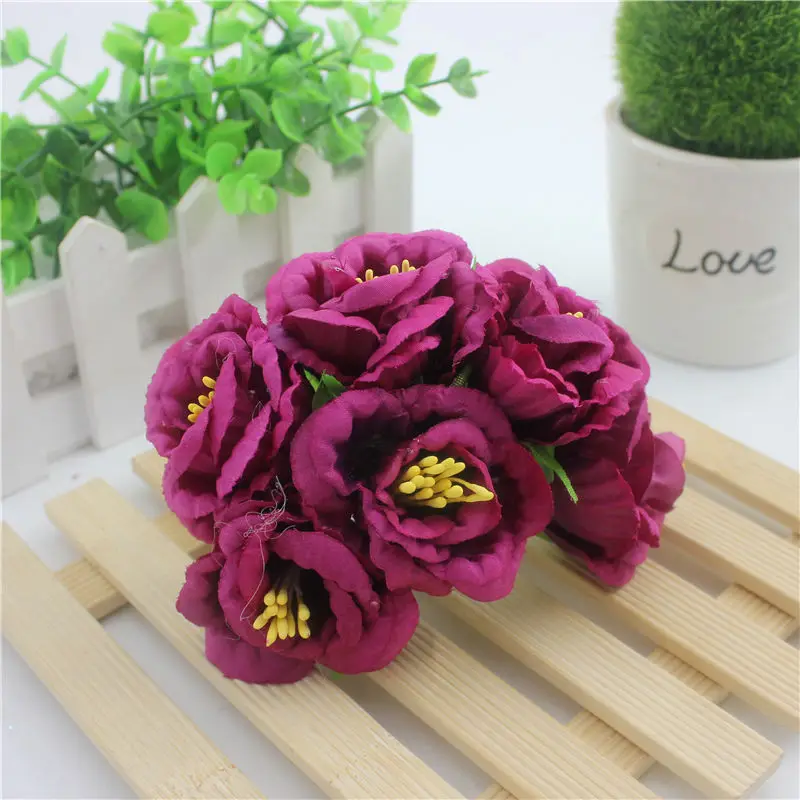 6 шт. Бесплатная доставка цветок пион гирлянда Шелковый ткань имитация волнистых