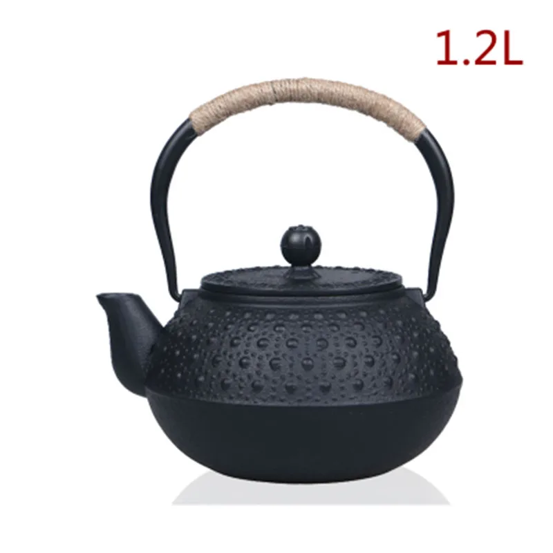 

Cast Iron Tea Pot Set Japanese Teapot Tetsubin Kettle Drinkware Kung Fu Tools Stainless Steel Strainer Tea Kettle 800ml,1.2L