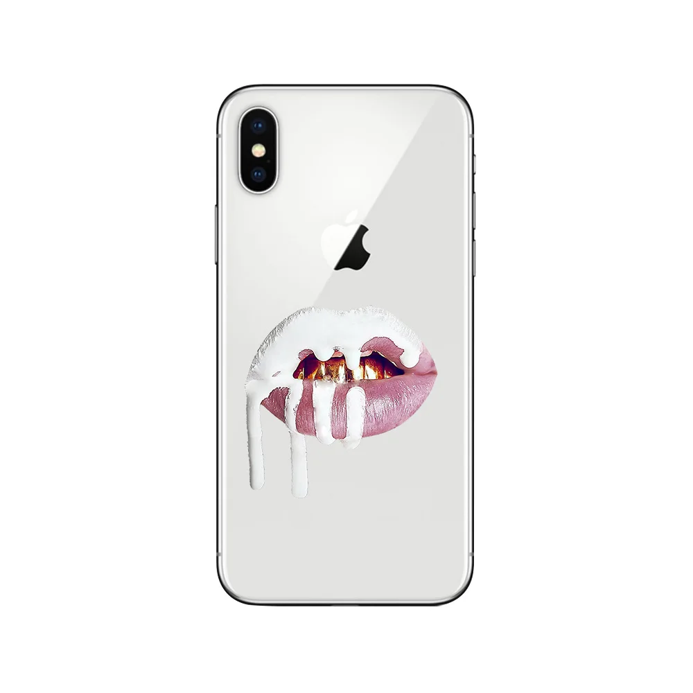 ciciber Phone Case For iPhone 11 Pro Max X XR XS MAX Cover 7 8 6 6s Plus 5s SE Soft TPU Silicone Coque Lipstick Kiss |